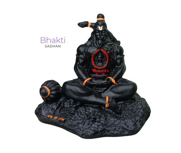 Lord Hanuman Idol with Ram Lalla in Heart | Polyresin 3-inch Car Dashboard Idol for Birthday, Diwali, New Year |